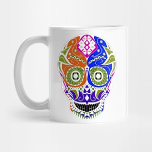 rainbow skull ecopop in floral candy catrina art Mug